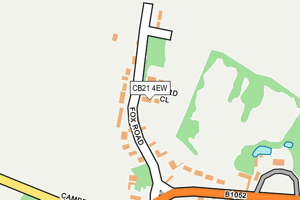 CB21 4EW map - OS OpenMap – Local (Ordnance Survey) CB21 4EW map - OS OpenMap – Local (Ordnance Survey)