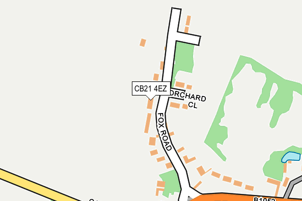 CB21 4EZ map - OS OpenMap – Local (Ordnance Survey) CB21 4EZ map - OS OpenMap – Local (Ordnance Survey)