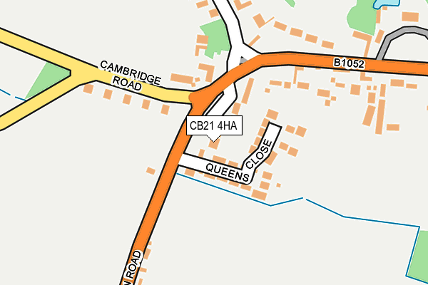 CB21 4HA map - OS OpenMap – Local (Ordnance Survey) CB21 4HA map - OS OpenMap – Local (Ordnance Survey)