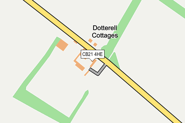 CB21 4HE map - OS OpenMap – Local (Ordnance Survey) CB21 4HE map - OS OpenMap – Local (Ordnance Survey)
