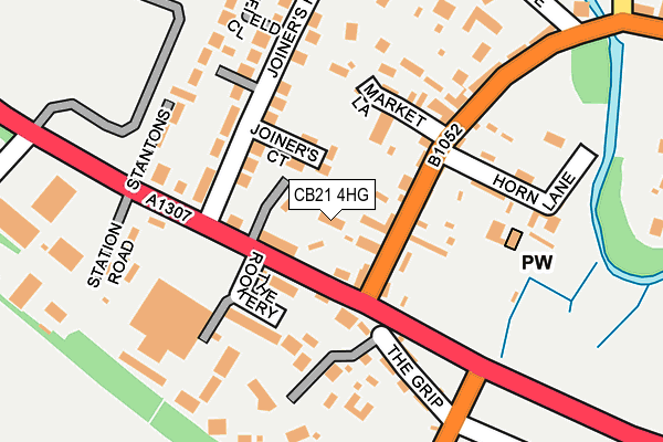 CB21 4HG map - OS OpenMap – Local (Ordnance Survey) CB21 4HG map - OS OpenMap – Local (Ordnance Survey)
