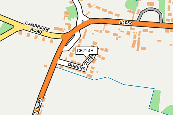 CB21 4HL map - OS OpenMap – Local (Ordnance Survey) CB21 4HL map - OS OpenMap – Local (Ordnance Survey)