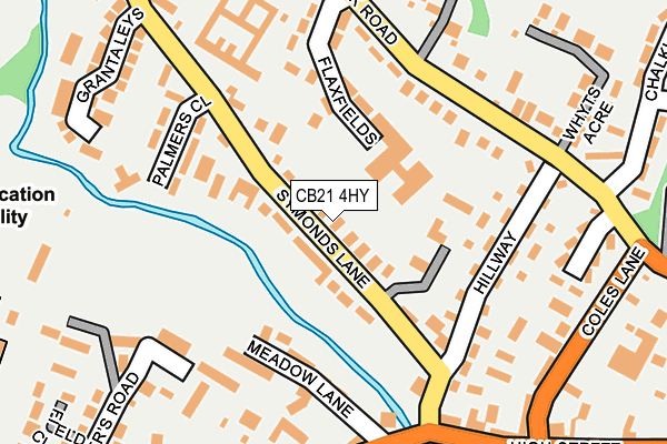 CB21 4HY map - OS OpenMap – Local (Ordnance Survey) CB21 4HY map - OS OpenMap – Local (Ordnance Survey)