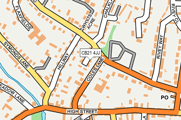 CB21 4JJ map - OS OpenMap – Local (Ordnance Survey) CB21 4JJ map - OS OpenMap – Local (Ordnance Survey)