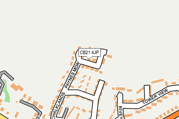 CB21 4JP map - OS OpenMap – Local (Ordnance Survey) CB21 4JP map - OS OpenMap – Local (Ordnance Survey)