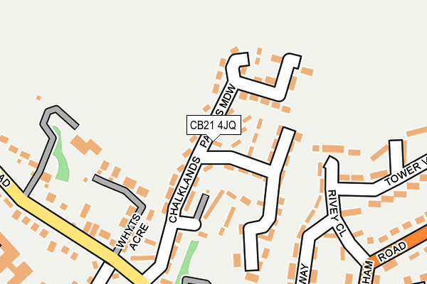 CB21 4JQ map - OS OpenMap – Local (Ordnance Survey) CB21 4JQ map - OS OpenMap – Local (Ordnance Survey)