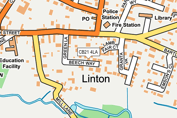 CB21 4LA map - OS OpenMap – Local (Ordnance Survey) CB21 4LA map - OS OpenMap – Local (Ordnance Survey)