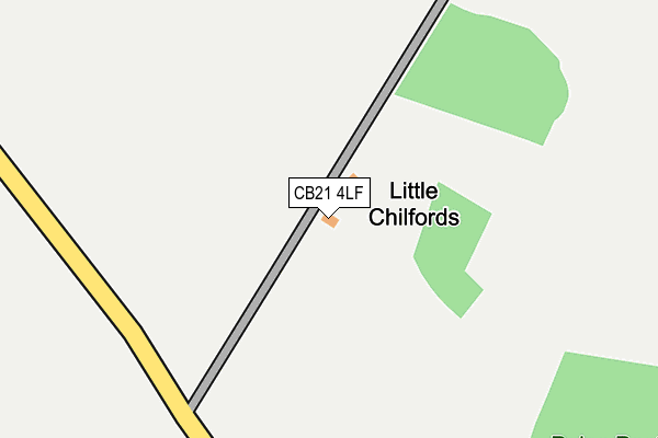 CB21 4LF map - OS OpenMap – Local (Ordnance Survey) CB21 4LF map - OS OpenMap – Local (Ordnance Survey)