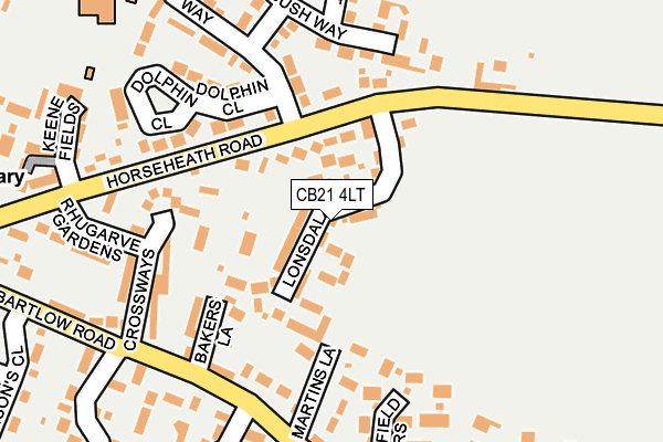 CB21 4LT map - OS OpenMap – Local (Ordnance Survey) CB21 4LT map - OS OpenMap – Local (Ordnance Survey)