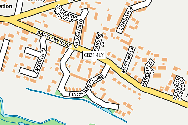 CB21 4LY map - OS OpenMap – Local (Ordnance Survey) CB21 4LY map - OS OpenMap – Local (Ordnance Survey)