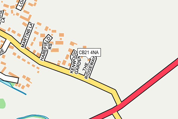CB21 4NA map - OS OpenMap – Local (Ordnance Survey) CB21 4NA map - OS OpenMap – Local (Ordnance Survey)