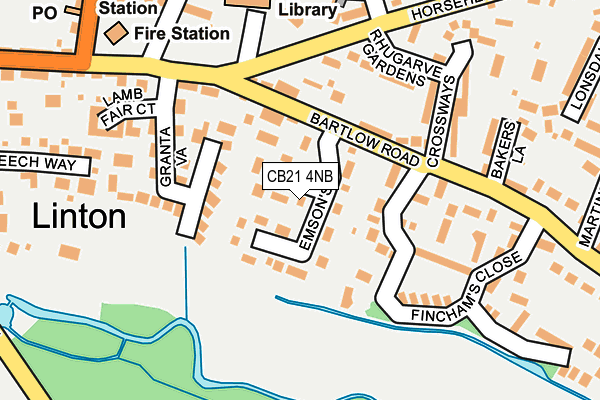 CB21 4NB map - OS OpenMap – Local (Ordnance Survey) CB21 4NB map - OS OpenMap – Local (Ordnance Survey)