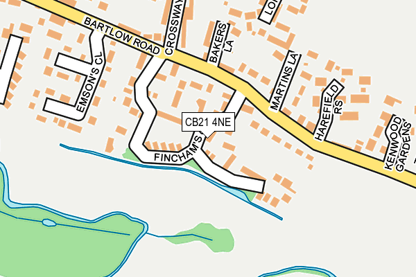 CB21 4NE map - OS OpenMap – Local (Ordnance Survey) CB21 4NE map - OS OpenMap – Local (Ordnance Survey)
