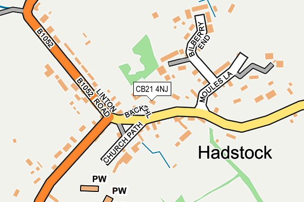 CB21 4NJ map - OS OpenMap – Local (Ordnance Survey) CB21 4NJ map - OS OpenMap – Local (Ordnance Survey)
