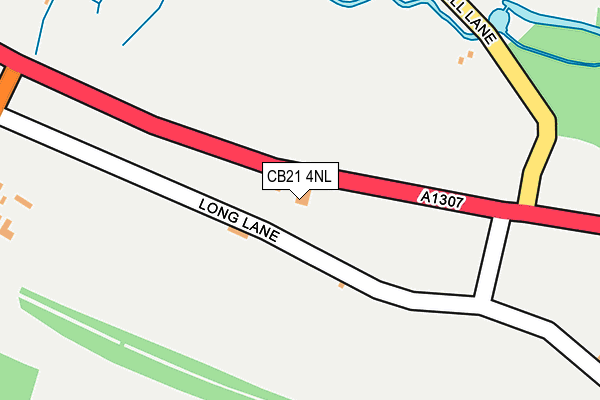 CB21 4NL map - OS OpenMap – Local (Ordnance Survey) CB21 4NL map - OS OpenMap – Local (Ordnance Survey)