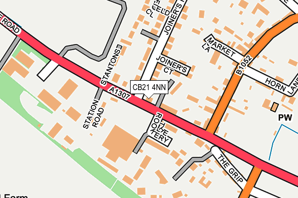 CB21 4NN map - OS OpenMap – Local (Ordnance Survey) CB21 4NN map - OS OpenMap – Local (Ordnance Survey)