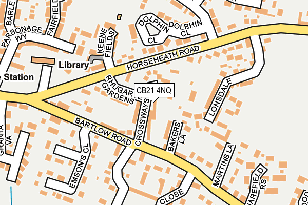 CB21 4NQ map - OS OpenMap – Local (Ordnance Survey) CB21 4NQ map - OS OpenMap – Local (Ordnance Survey)