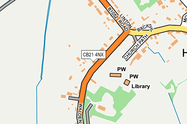 CB21 4NX map - OS OpenMap – Local (Ordnance Survey) CB21 4NX map - OS OpenMap – Local (Ordnance Survey)