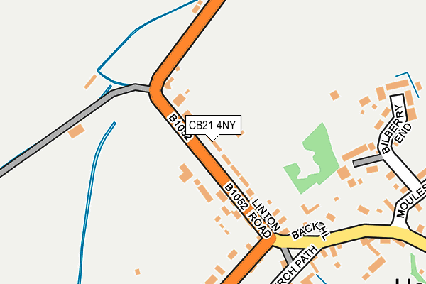 CB21 4NY map - OS OpenMap – Local (Ordnance Survey) CB21 4NY map - OS OpenMap – Local (Ordnance Survey)