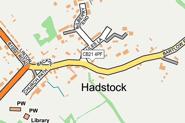 CB21 4PF map - OS OpenMap – Local (Ordnance Survey) CB21 4PF map - OS OpenMap – Local (Ordnance Survey)