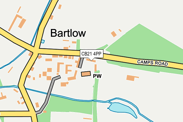 CB21 4PP map - OS OpenMap – Local (Ordnance Survey) CB21 4PP map - OS OpenMap – Local (Ordnance Survey)