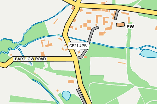 CB21 4PW map - OS OpenMap – Local (Ordnance Survey) CB21 4PW map - OS OpenMap – Local (Ordnance Survey)