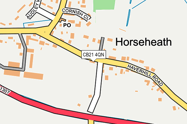 CB21 4QN map - OS OpenMap – Local (Ordnance Survey) CB21 4QN map - OS OpenMap – Local (Ordnance Survey)