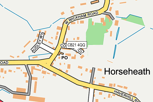 CB21 4QQ map - OS OpenMap – Local (Ordnance Survey) CB21 4QQ map - OS OpenMap – Local (Ordnance Survey)
