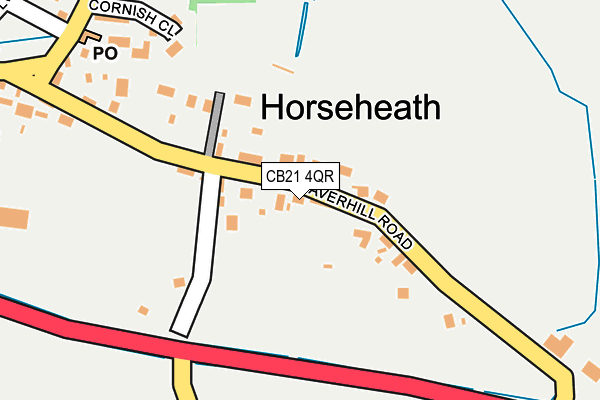 CB21 4QR map - OS OpenMap – Local (Ordnance Survey) CB21 4QR map - OS OpenMap – Local (Ordnance Survey)