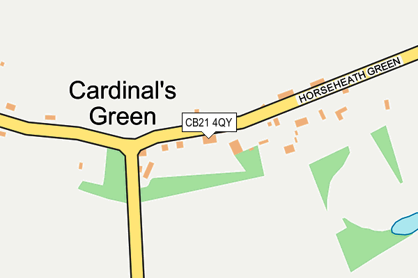 CB21 4QY map - OS OpenMap – Local (Ordnance Survey) CB21 4QY map - OS OpenMap – Local (Ordnance Survey)