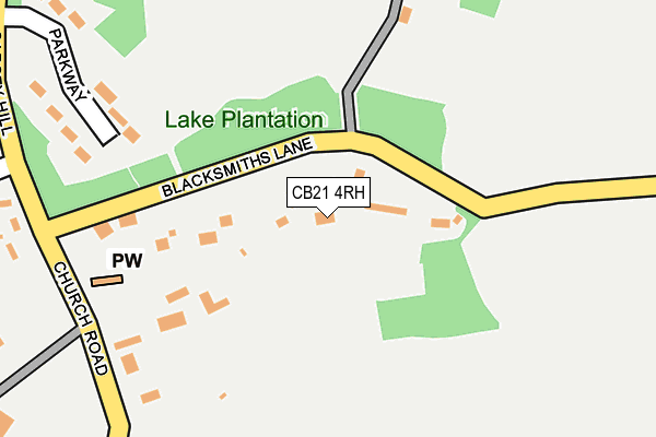 CB21 4RH map - OS OpenMap – Local (Ordnance Survey) CB21 4RH map - OS OpenMap – Local (Ordnance Survey)