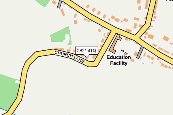 CB21 4TQ map - OS OpenMap – Local (Ordnance Survey) CB21 4TQ map - OS OpenMap – Local (Ordnance Survey)