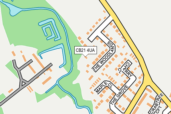CB21 4UA map - OS OpenMap – Local (Ordnance Survey) CB21 4UA map - OS OpenMap – Local (Ordnance Survey)