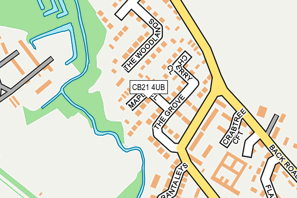 CB21 4UB map - OS OpenMap – Local (Ordnance Survey) CB21 4UB map - OS OpenMap – Local (Ordnance Survey)