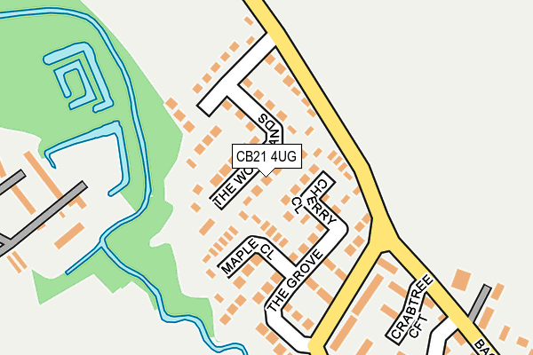 CB21 4UG map - OS OpenMap – Local (Ordnance Survey) CB21 4UG map - OS OpenMap – Local (Ordnance Survey)