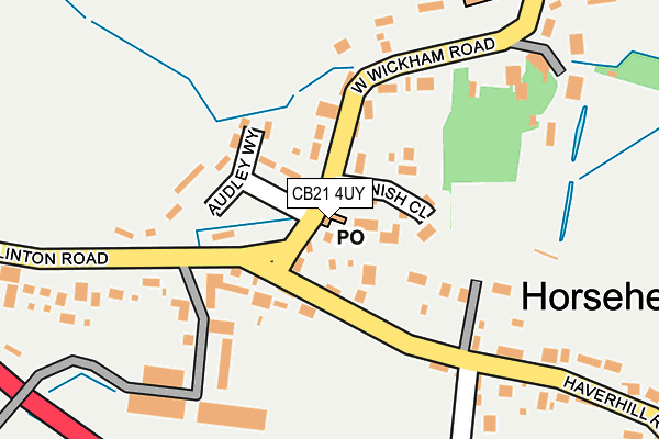 CB21 4UY map - OS OpenMap – Local (Ordnance Survey) CB21 4UY map - OS OpenMap – Local (Ordnance Survey)