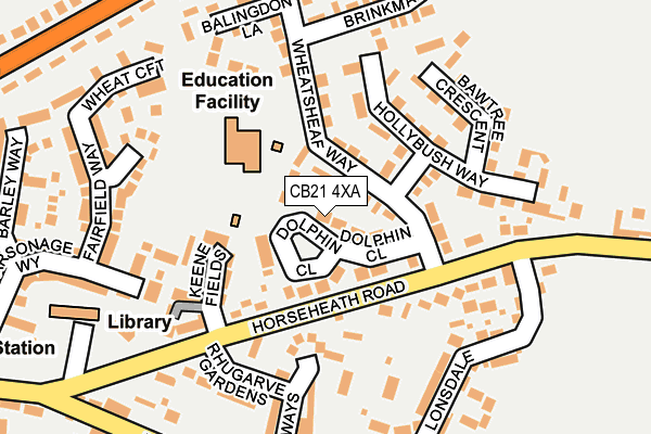 CB21 4XA map - OS OpenMap – Local (Ordnance Survey) CB21 4XA map - OS OpenMap – Local (Ordnance Survey)