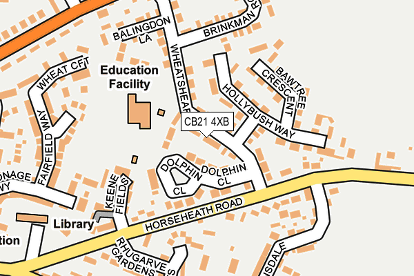 CB21 4XB map - OS OpenMap – Local (Ordnance Survey)