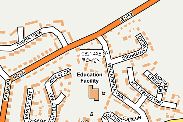 CB21 4XE map - OS OpenMap – Local (Ordnance Survey) CB21 4XE map - OS OpenMap – Local (Ordnance Survey)