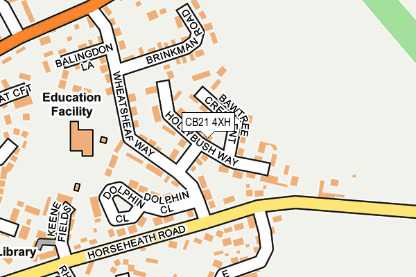 CB21 4XH map - OS OpenMap – Local (Ordnance Survey) CB21 4XH map - OS OpenMap – Local (Ordnance Survey)