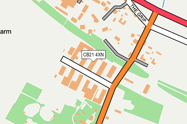 CB21 4XN map - OS OpenMap – Local (Ordnance Survey) CB21 4XN map - OS OpenMap – Local (Ordnance Survey)