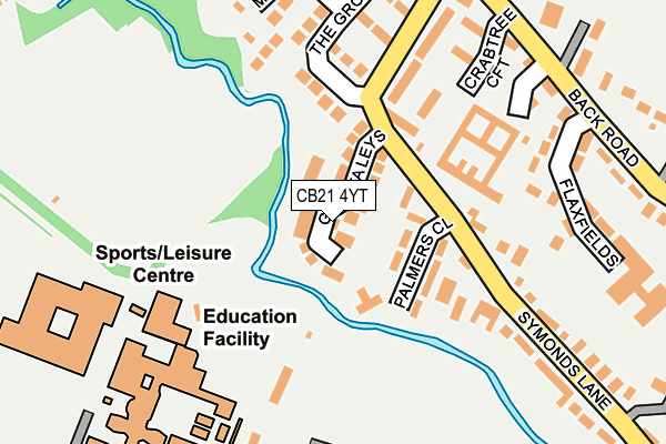 CB21 4YT map - OS OpenMap – Local (Ordnance Survey) CB21 4YT map - OS OpenMap – Local (Ordnance Survey)