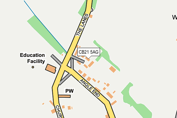 CB21 5AG map - OS OpenMap – Local (Ordnance Survey) CB21 5AG map - OS OpenMap – Local (Ordnance Survey)