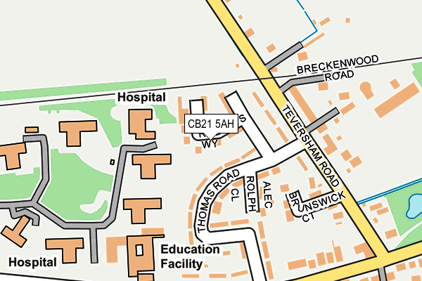 CB21 5AH map - OS OpenMap – Local (Ordnance Survey) CB21 5AH map - OS OpenMap – Local (Ordnance Survey)