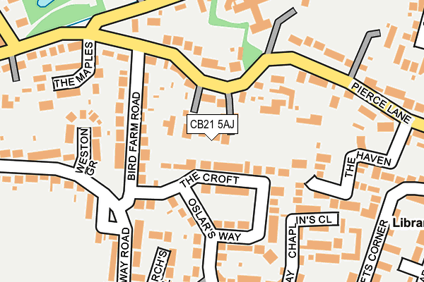 CB21 5AJ map - OS OpenMap – Local (Ordnance Survey) CB21 5AJ map - OS OpenMap – Local (Ordnance Survey)