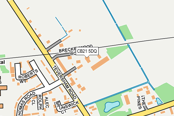 CB21 5DQ map - OS OpenMap – Local (Ordnance Survey) CB21 5DQ map - OS OpenMap – Local (Ordnance Survey)
