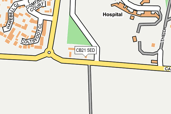 CB21 5ED map - OS OpenMap – Local (Ordnance Survey) CB21 5ED map - OS OpenMap – Local (Ordnance Survey)