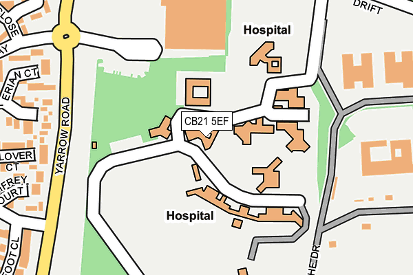 CB21 5EF map - OS OpenMap – Local (Ordnance Survey) CB21 5EF map - OS OpenMap – Local (Ordnance Survey)