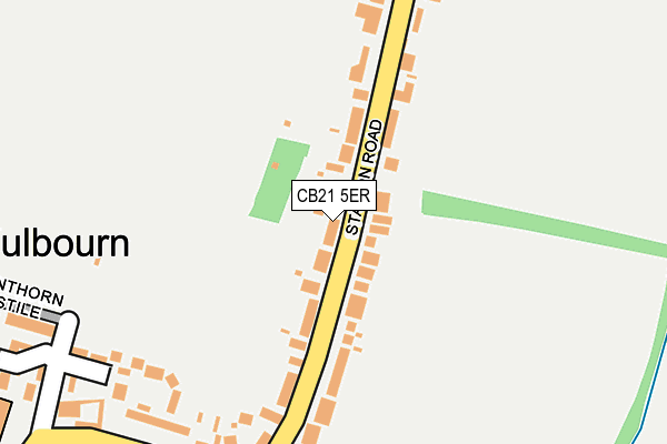 CB21 5ER map - OS OpenMap – Local (Ordnance Survey) CB21 5ER map - OS OpenMap – Local (Ordnance Survey)
