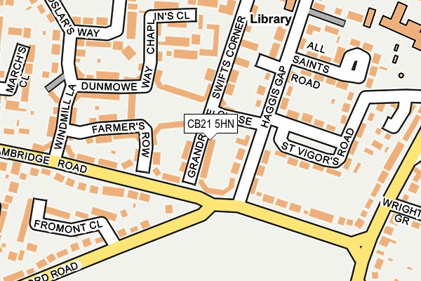 CB21 5HN map - OS OpenMap – Local (Ordnance Survey)